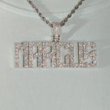 Custom Calvera Font Pendant - White Gold - Cernucci