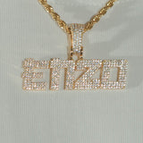 Custom Samurai Font Pendant - Gold - Cernucci