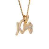 Custom Script Font Pendant - Gold - Cernucci