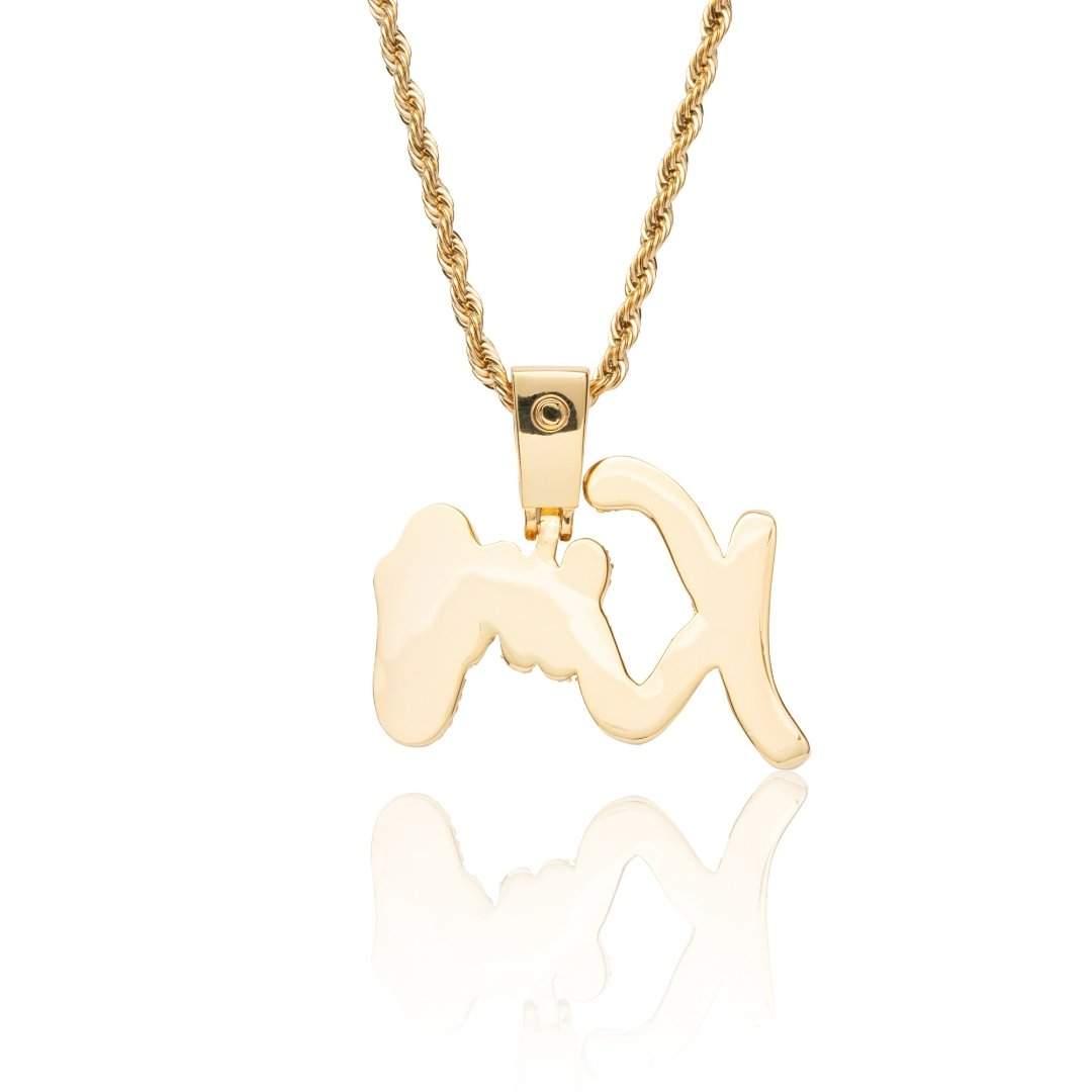 Custom Script Font Pendant - Gold - Cernucci