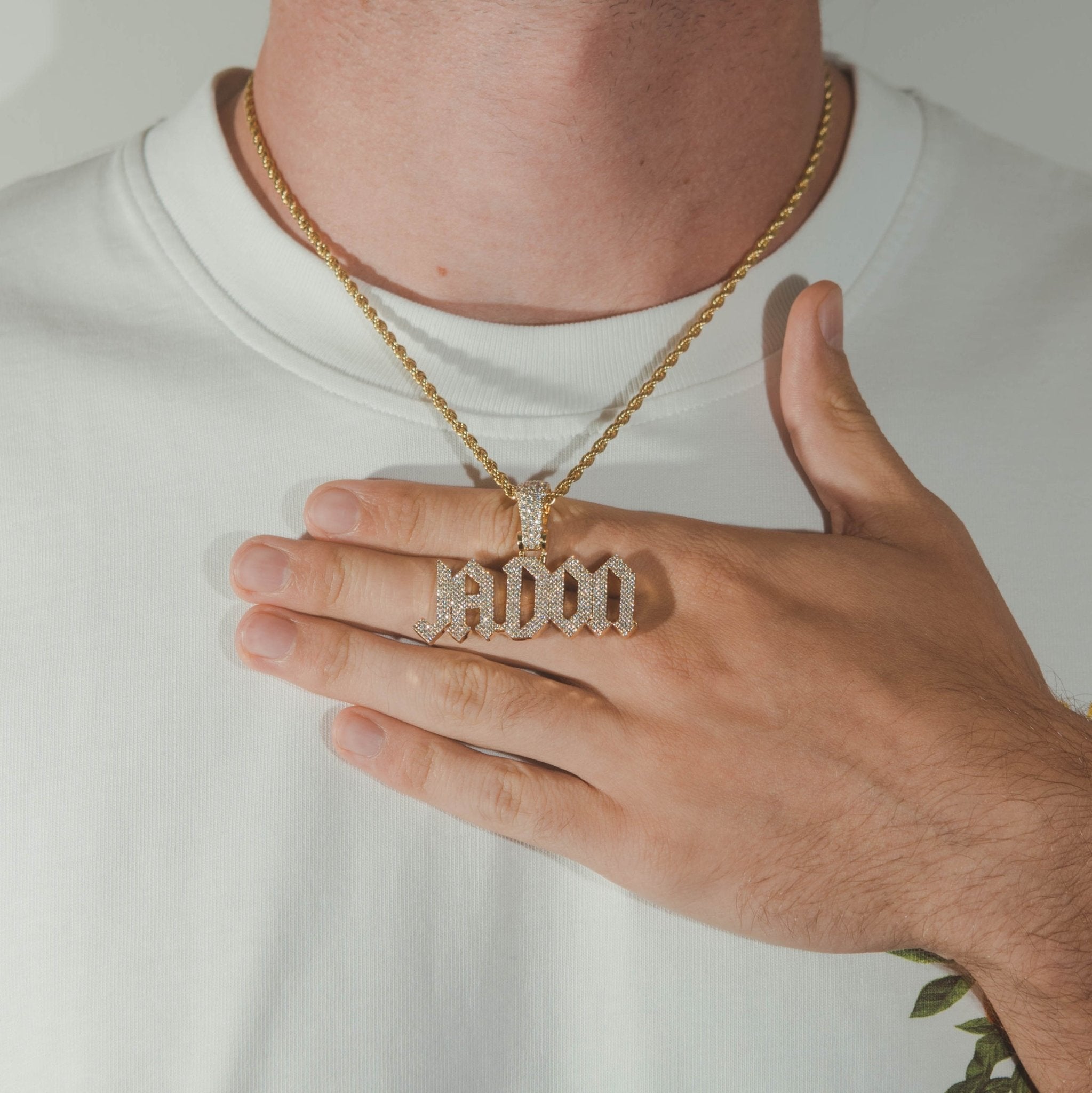 Custom Squealer Font Pendant - Gold - Cernucci
