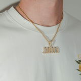 Custom Squealer Font Pendant - Gold - Cernucci