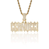 Custom Trap Font Pendant - Gold - Cernucci