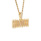 Custom Trap Font Pendant - Gold - Cernucci