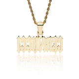 Custom Trap Font Pendant - Gold - Cernucci