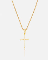 Diamond Nail Cross Pendant - Gold - Cernucci