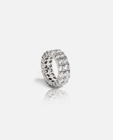 Double Row Diamond Ring - White Gold - Cernucci