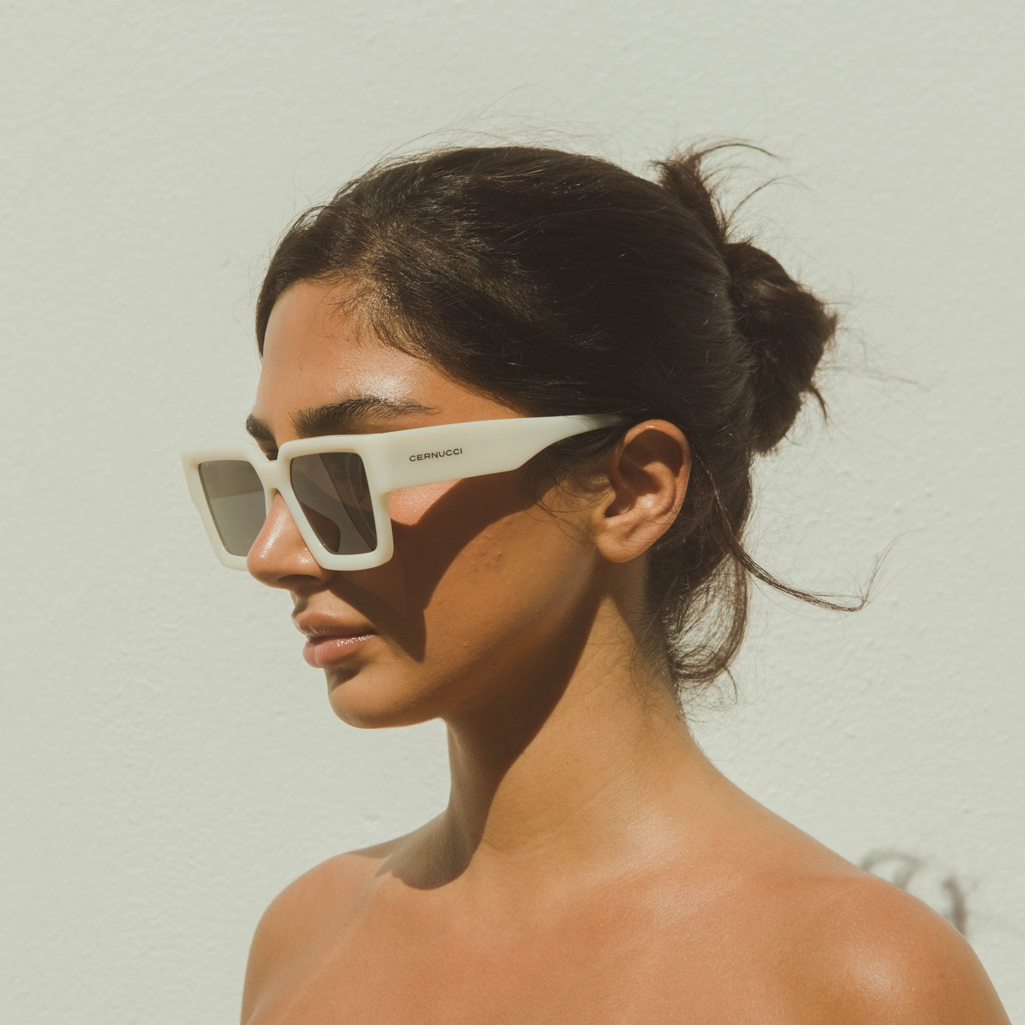 Edge Sunglasses - Ecru - Cernucci