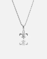 Fleur-de-Lis Pendant - White Gold - Cernucci