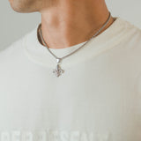 Fleur-de-Lis Pendant - White Gold - Cernucci
