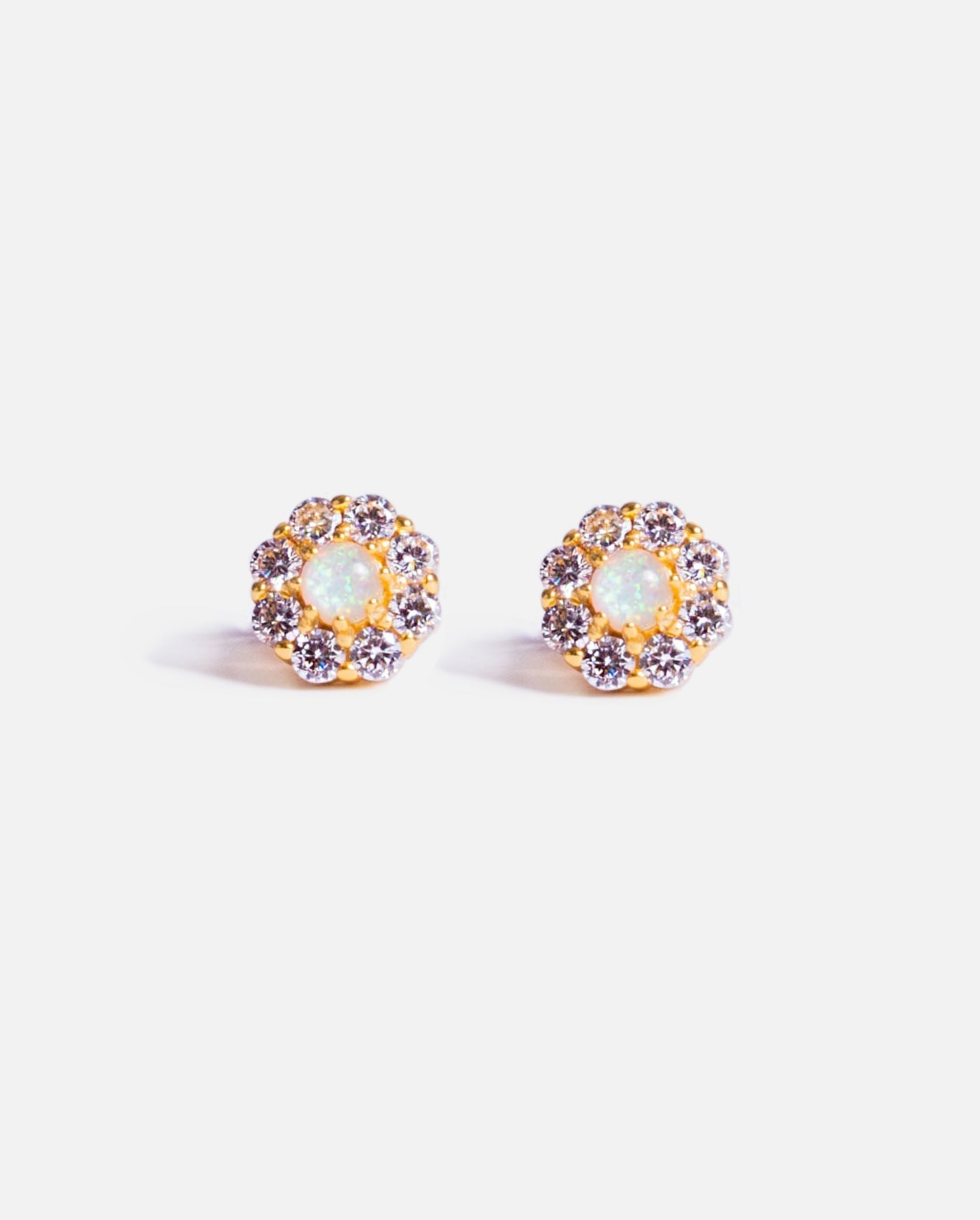 Flower Pearl Earrings - Gold - Cernucci