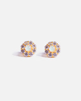 Flower Pearl Earrings - Gold - Cernucci
