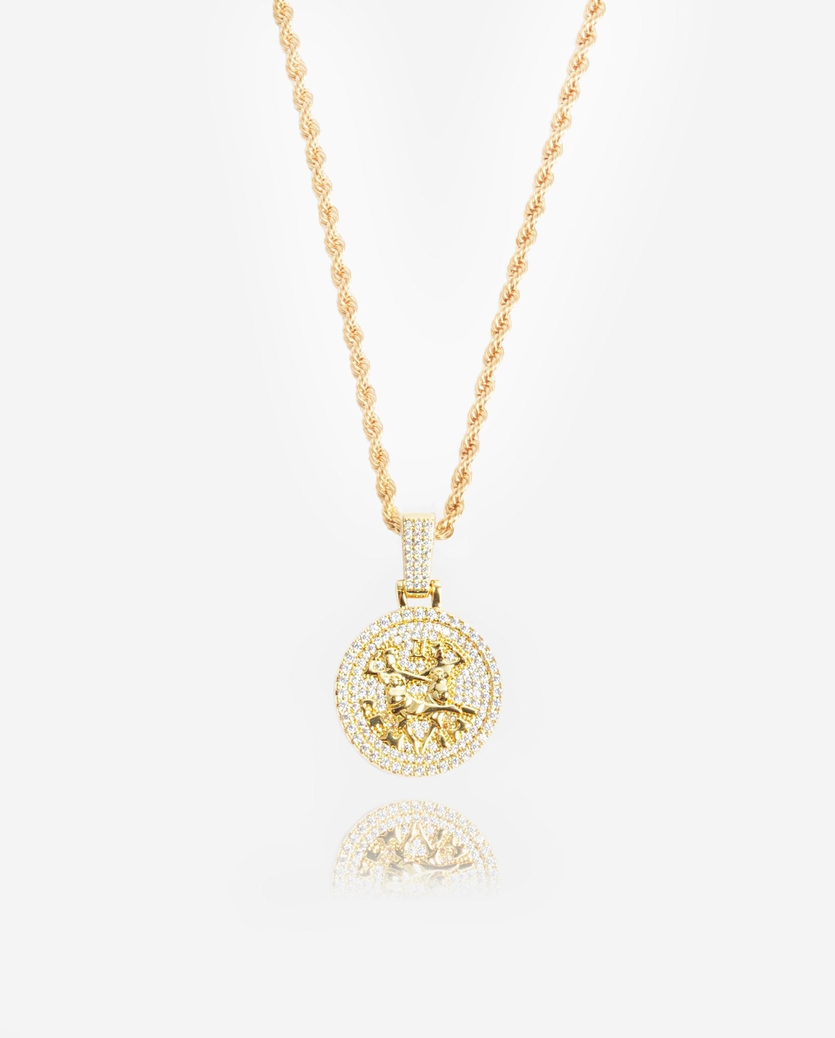 Gemini Zodiac Pendant - Gold - Cernucci