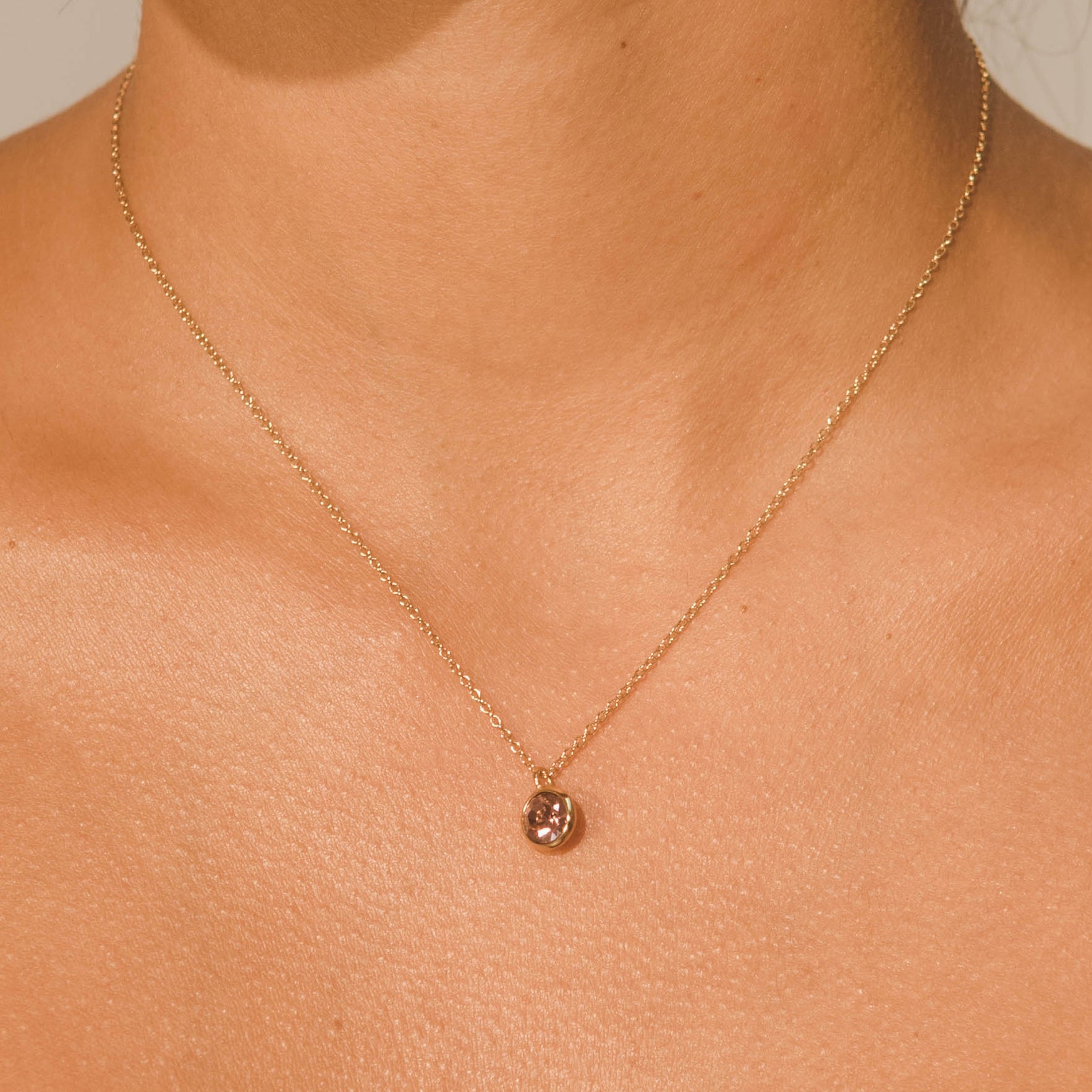 Gemstone Necklace - Light Amethyst - Cernucci