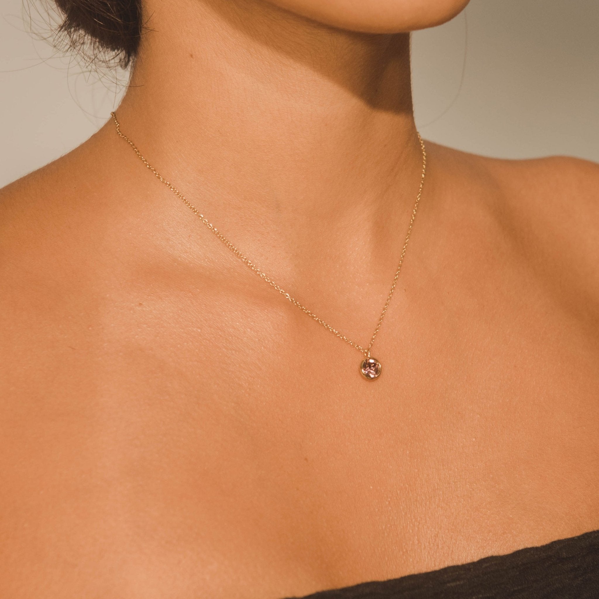 Gemstone Necklace - Light Amethyst - Cernucci