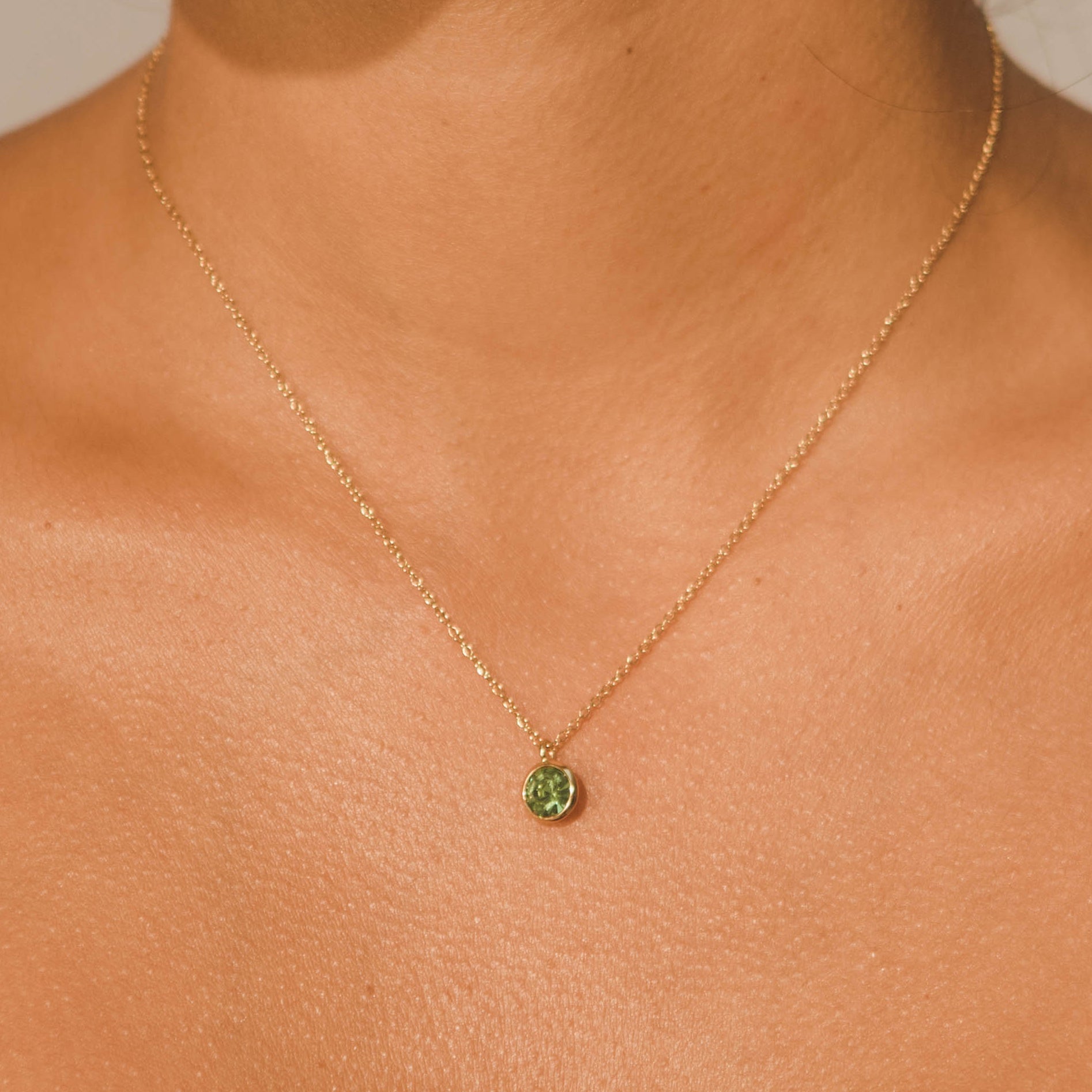 Gemstone Necklace - Peridot - Cernucci