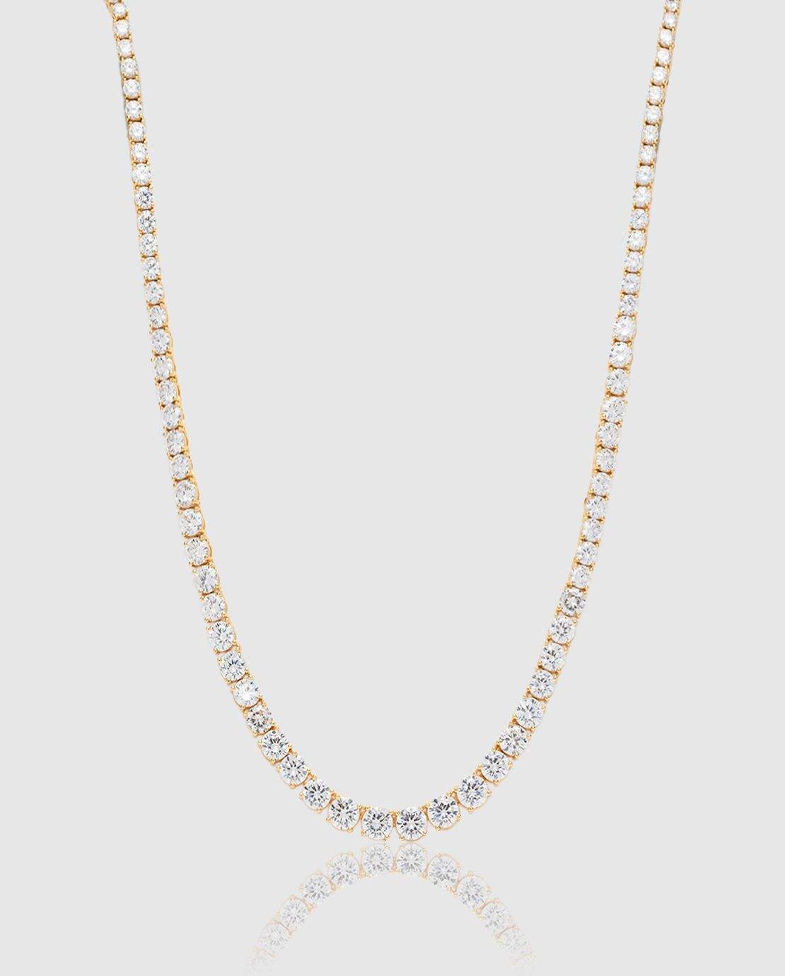 Graduated Tennis Chain - Gold - Cernucci