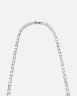 Graduated Tennis Chain - White Gold - Cernucci