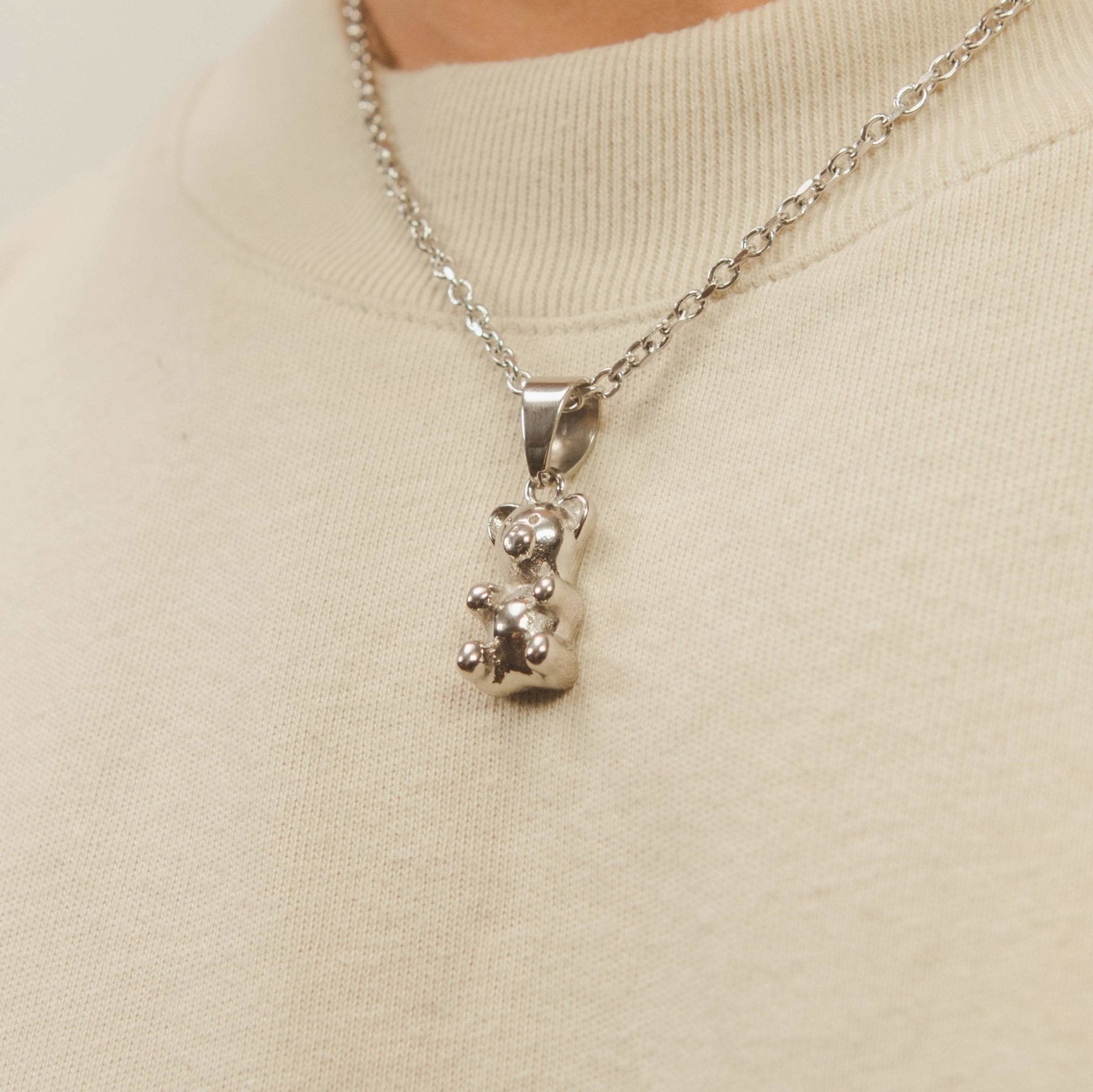 Gummy Bear Pendant - White Gold - Cernucci