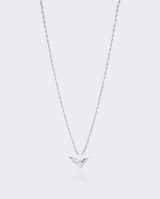 Heart Wings Pendant - White Gold - Cernucci