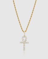 Iced Ankh Pendant - Gold - Cernucci