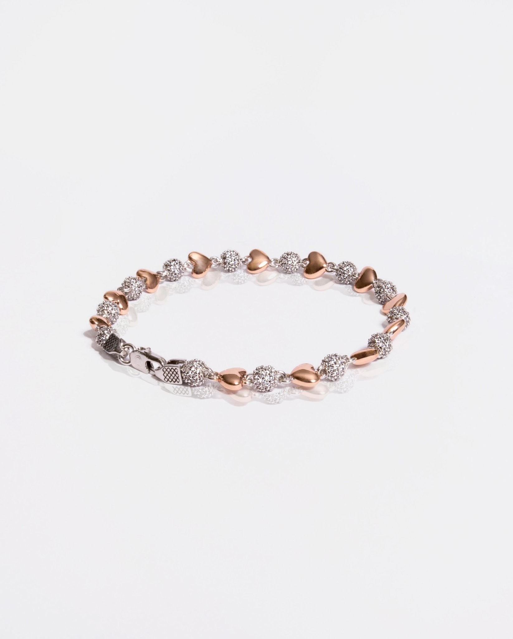 Iced Ball & Heart Bracelet - Cernucci