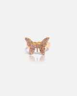 Iced Butterfly Ring - Gold - Cernucci
