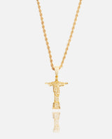 Iced Christ the Redeemer Pendant - Gold - Cernucci