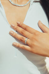 Iced Cobra Ring - White Gold - Cernucci