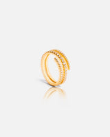 Iced Coil Ring - Gold - Cernucci
