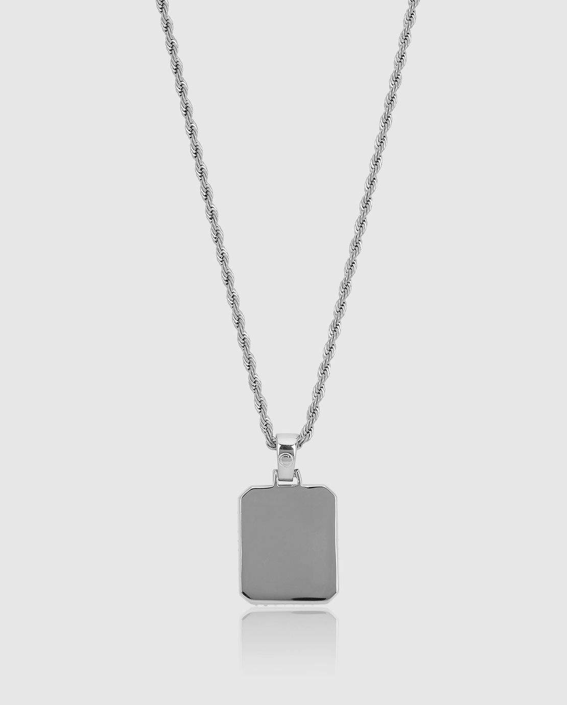 Iced Cube Pendant - White Gold - Cernucci
