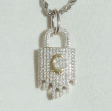 Iced Dripping Padlock Pendant - Cernucci