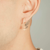 Iced Fleur Earrings - Gold - Cernucci