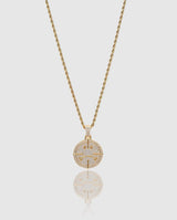 Iced Happy & Sad Pendant - Gold - Cernucci
