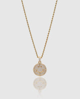Iced Happy & Sad Pendant - Gold - Cernucci