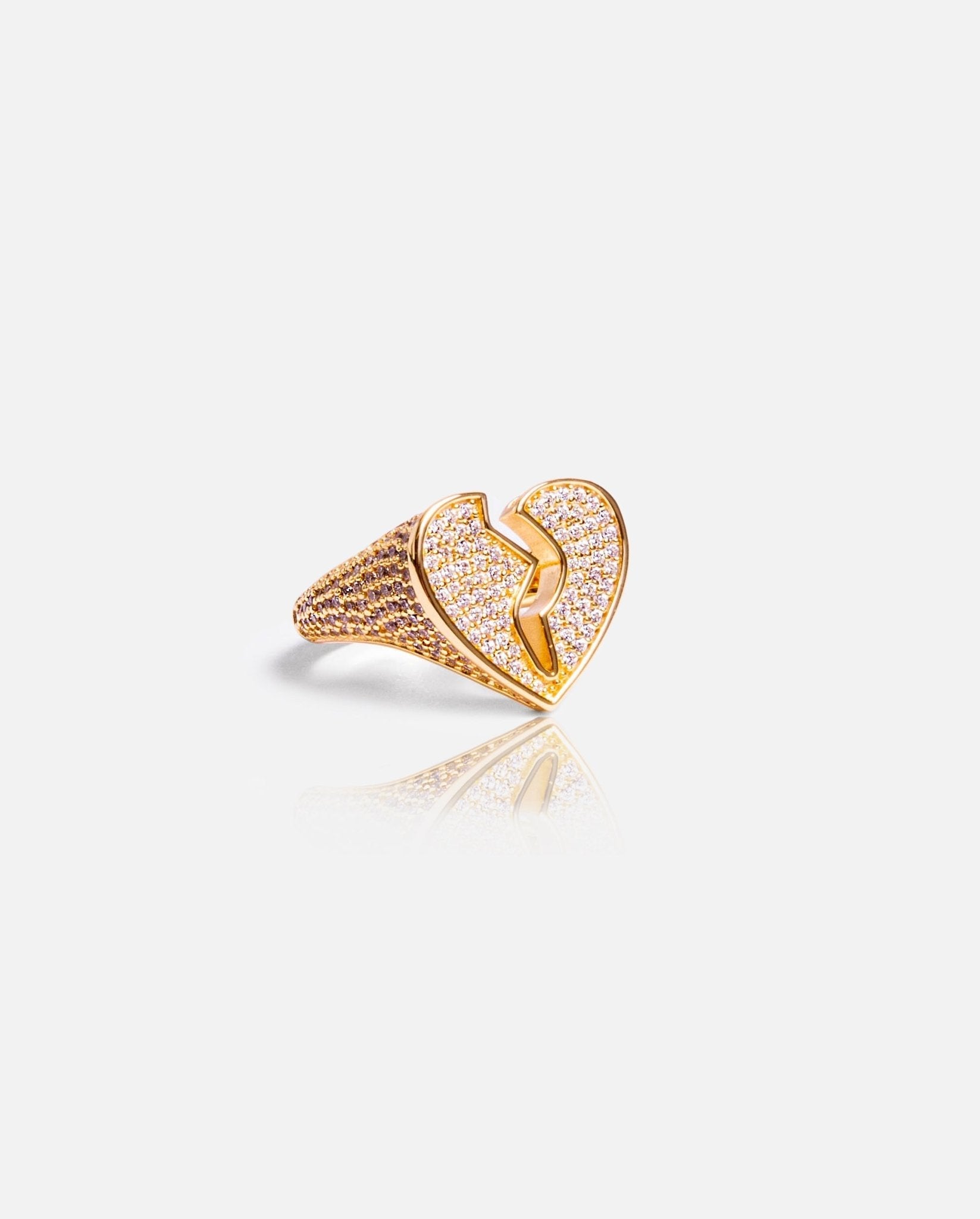 Iced Heartbreak Ring - Gold - Cernucci