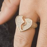 Iced Heartbreak Ring - Gold - Cernucci