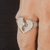 Iced Heartbreak Ring - White Gold - Cernucci