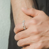 Iced Hermes Ring - White Gold - Cernucci