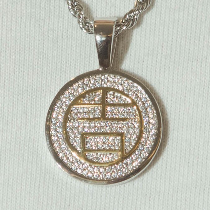 Iced Kichi Pendant - 2 Tone - Cernucci