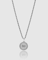 Iced Medusa Pendant - White Gold - Cernucci