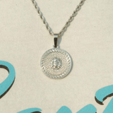 Iced Medusa Pendant - White Gold - Cernucci