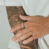 Iced Row Ring - Blue - Cernucci