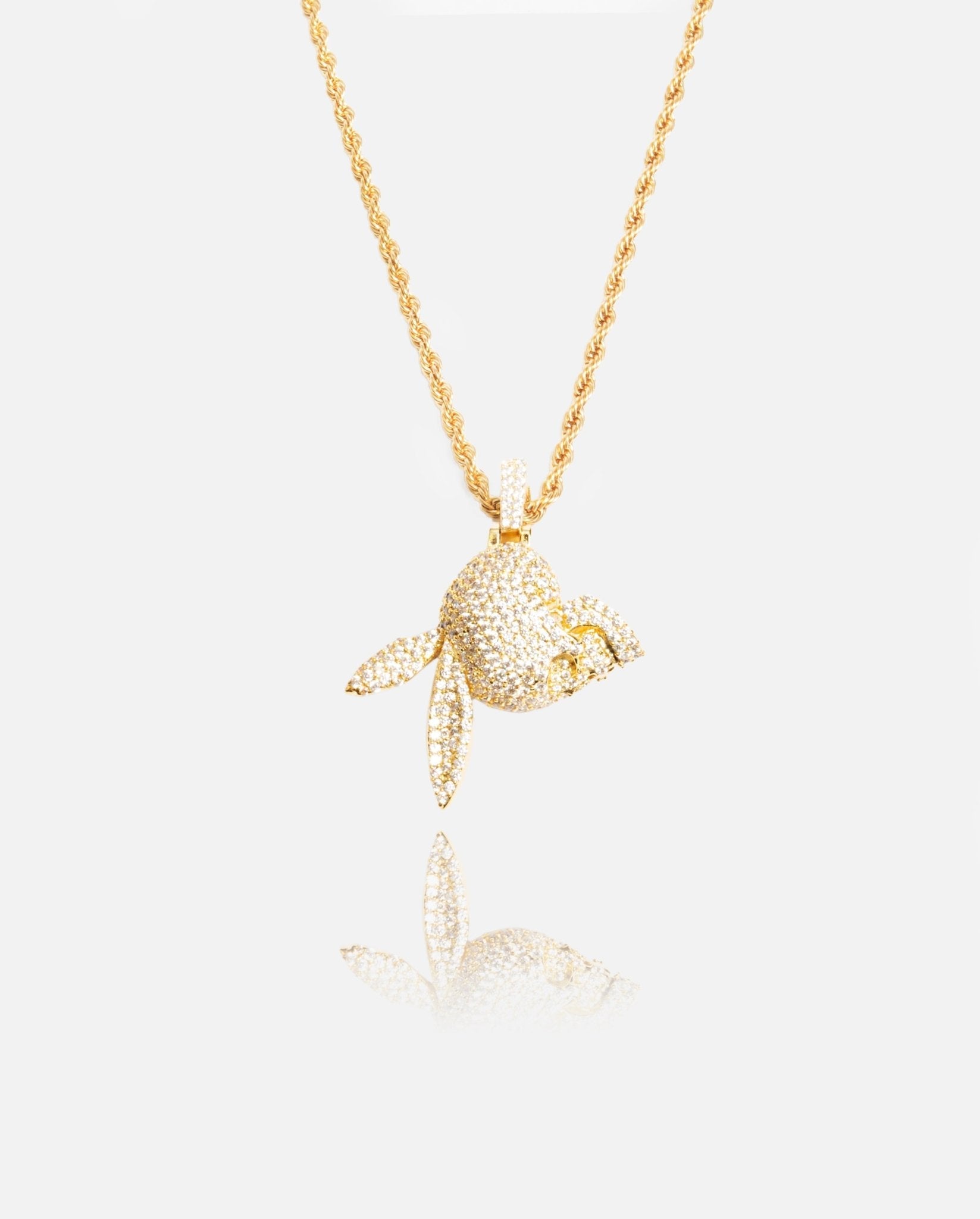 Iced Skull Pendant - Gold - Cernucci