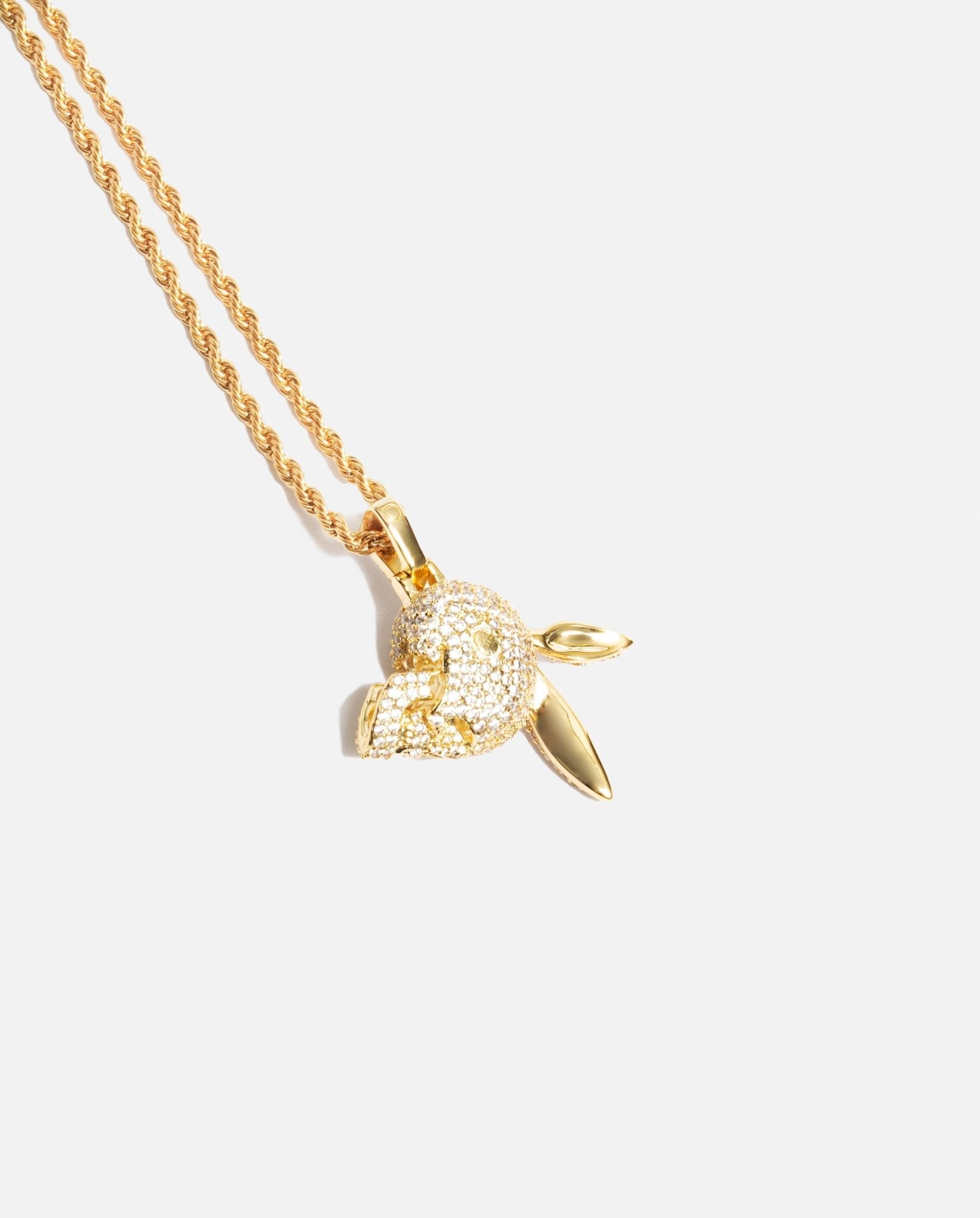 Iced Skull Pendant - Gold - Cernucci