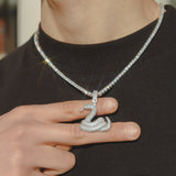 Iced Snake Pendant - Cernucci