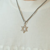 Iced Star Of David Pendant - White Gold - Cernucci