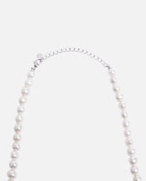 JM10 Iced Smiley Pearl Necklace - Cernucci