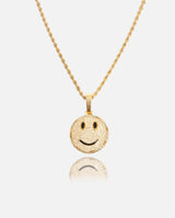 JM10 Iced Smiley Pendant - Gold - Cernucci