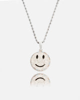 JM10 Iced Smiley Pendant - White Gold - Cernucci